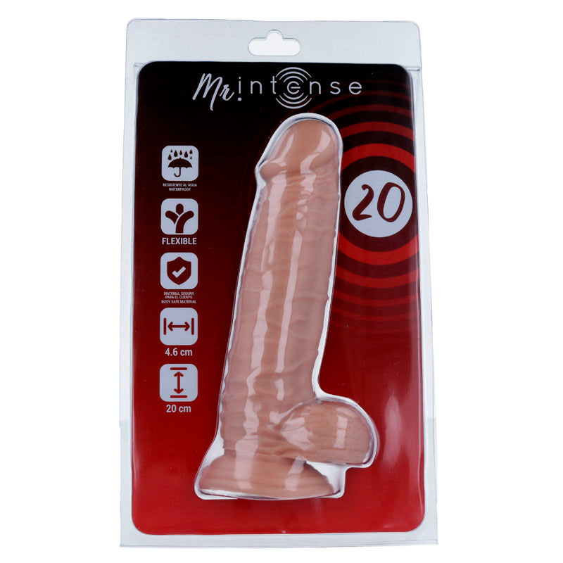 Dildo realistico 20 cm x 4,6 cm con palline – MR INTENSE