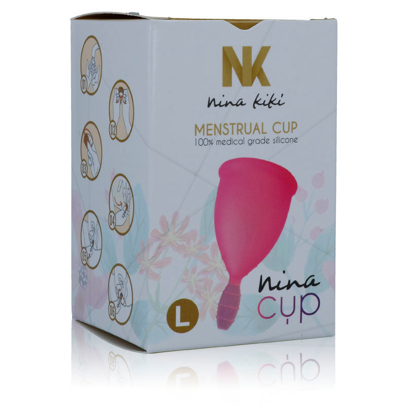 Coppetta mestruale rosa | Taglia L (43 mm, 30 ml) | NINA KIKÍ