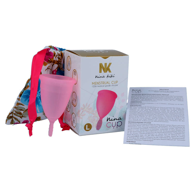 Coppetta mestruale rosa | Taglia L (43 mm, 30 ml) | NINA KIKÍ