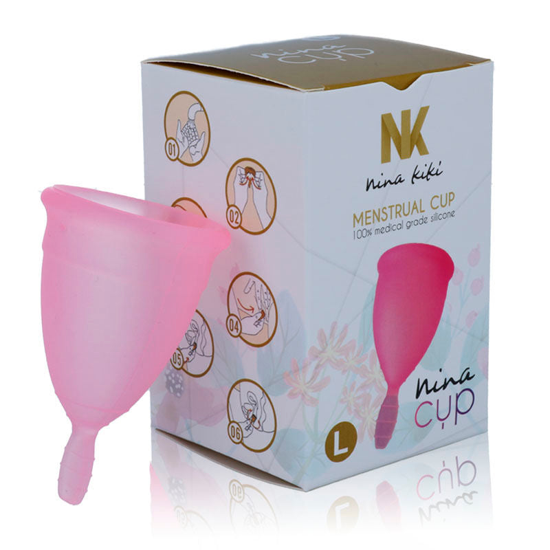 Coppetta mestruale rosa | Taglia L (43 mm, 30 ml) | NINA KIKÍ