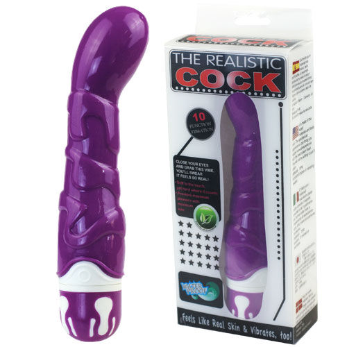 BAILE - Vibratore realistico a 10 velocità in silicone viola