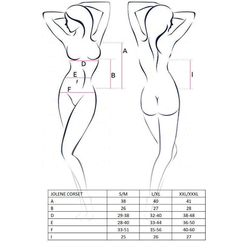 PASSION - CORSETTO DONNA JOLENE NERO TAGLIA L/XL
