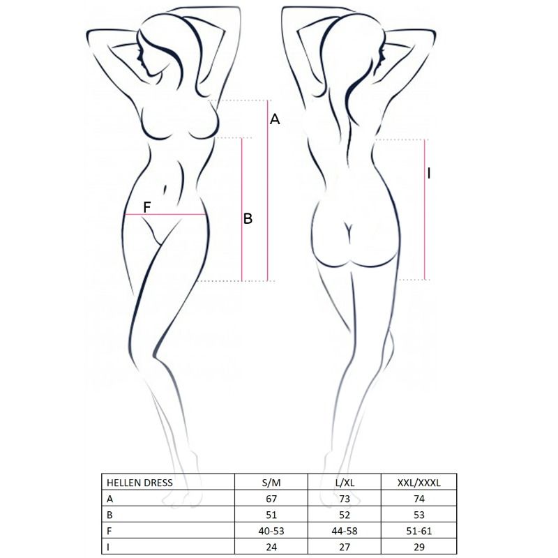 PASSION - ABITO E PERIZOMA HELLEN DONNA TAGLIA L/XL