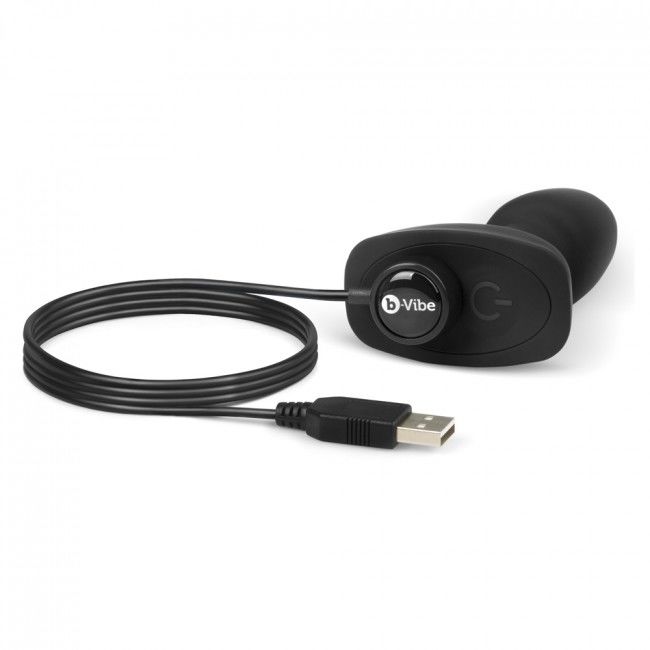 B-VIBE - PLUG ANALE CON TELECOMANDO PER RIMMING, NERO PICCOLO