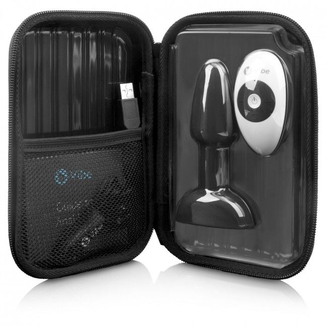 B-VIBE - PLUG ANALE CON TELECOMANDO PER RIMMING, NERO PICCOLO