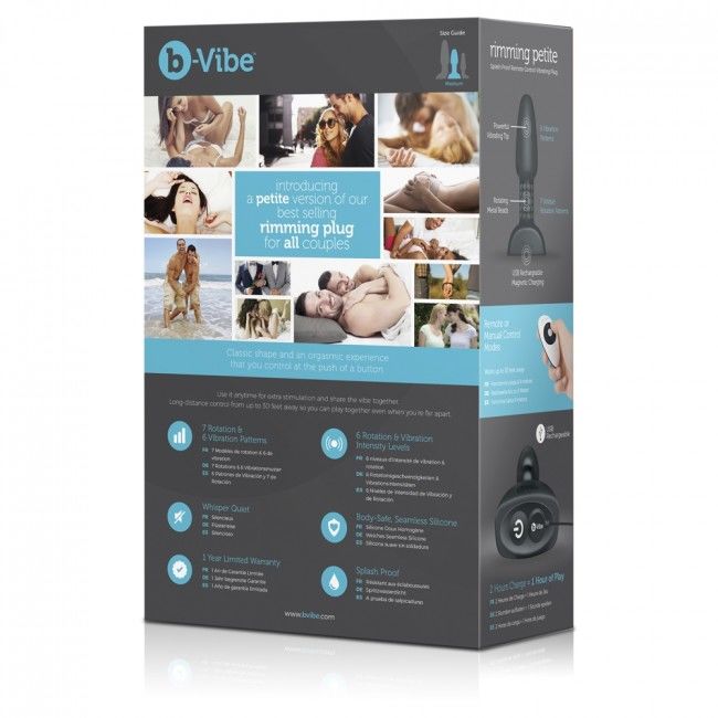 B-VIBE - PLUG ANALE CON TELECOMANDO PER RIMMING, NERO PICCOLO