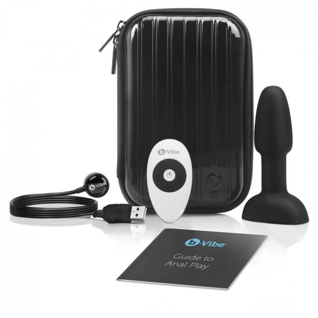 B-VIBE - PLUG ANALE CON TELECOMANDO PER RIMMING, NERO PICCOLO