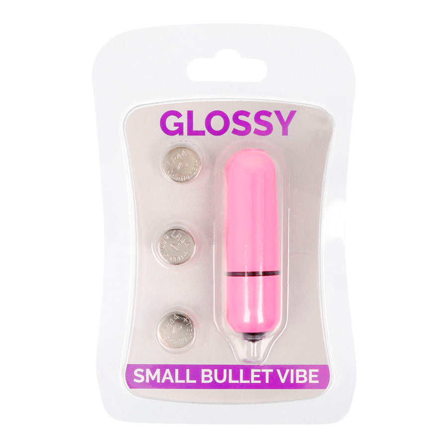 Vibratore a proiettile piccolo lucido rosa intenso – 17.500 giri/min