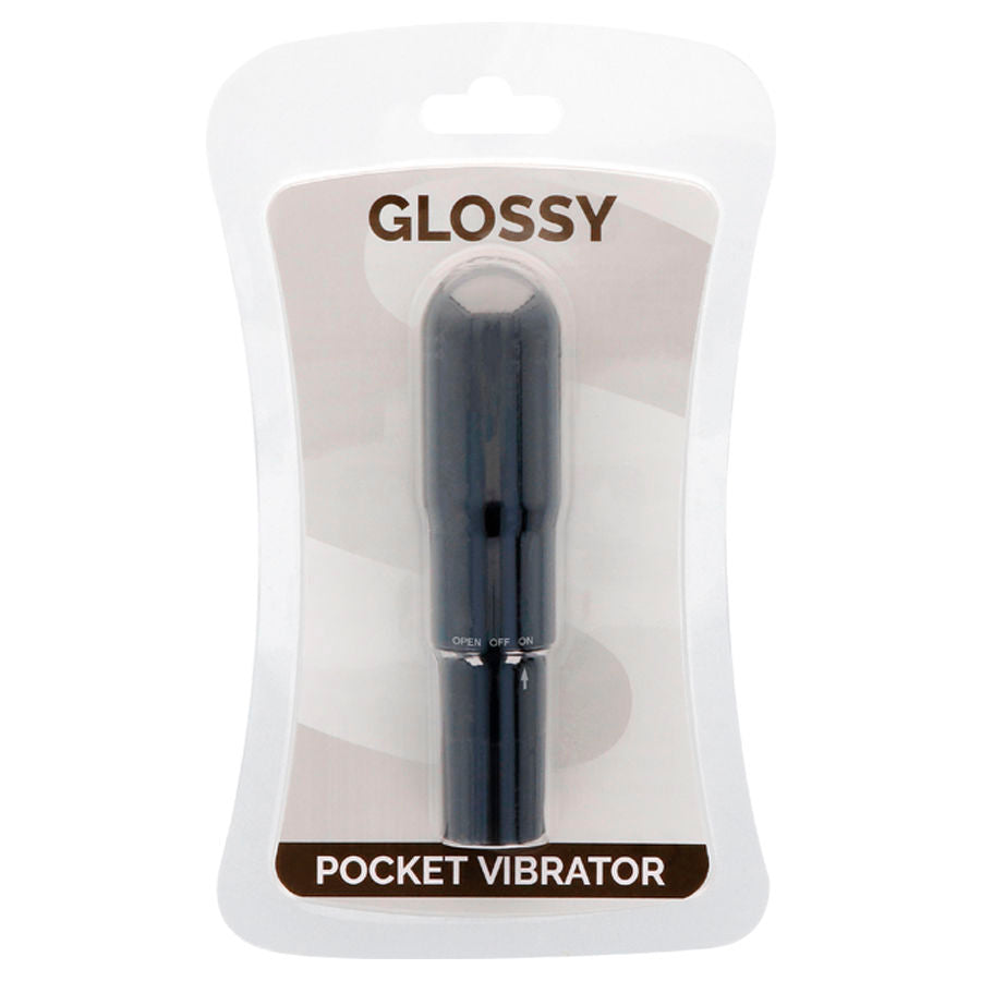 Vibratore tascabile lucido nero – 17.500 giri/min