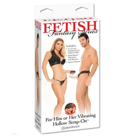 SERIE FETISH FANTASY - IMBRACATURA VIBRANTE CAVO PER LUI E PER LEI NATURALE 14 CM