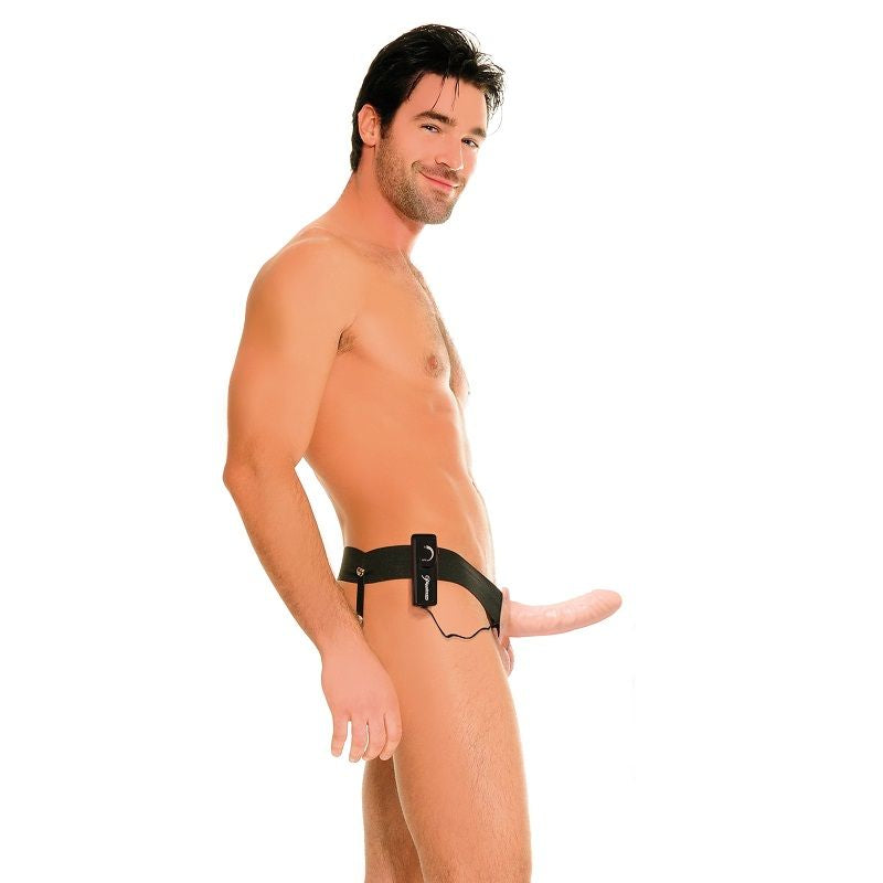 SERIE FETISH FANTASY - IMBRACATURA VIBRANTE CAVO PER LUI E PER LEI NATURALE 14 CM