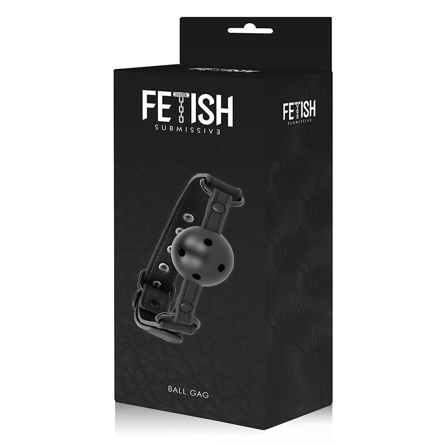Bavaglio a sfera traspirante vegano, sfera da 4,5 cm, cinturino da 61,5 cm – FETISH SUBMISSIVE