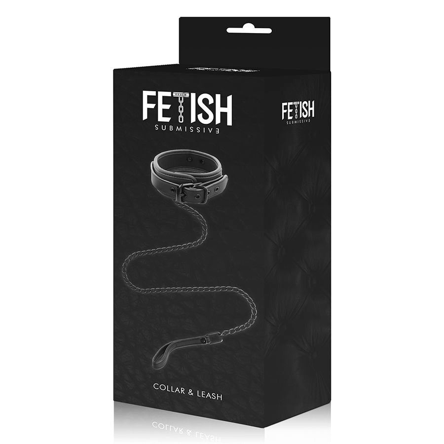 FETISH SUBMISSIVE - COLLANA CON CATENA RIVESTITA IN NOPRENE