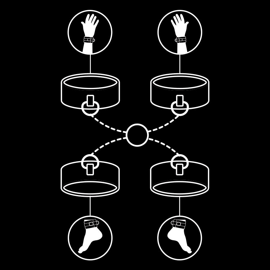 FETISH SUBMISSIVE - SET DI MANETTE PER MANI E CAVIGLIA CON FODERA IN NOPRENE