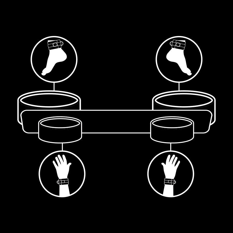 FETISH SUBMISSIVE - BARRA DIVIDUTTRICE BONDAGE CON RIVESTIMENTO IN NOPRENE