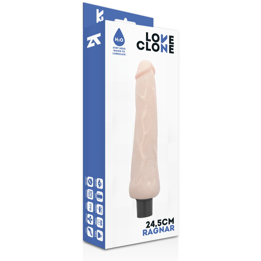 Vibratore realistico autolubrificante Ragnar | 24,5 cm x 3,5 cm | LOVECLONE
