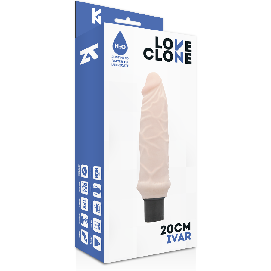 Vibratore realistico autolubrificante Ivar | 20,0 cm x 3,7 cm | LOVECLONE