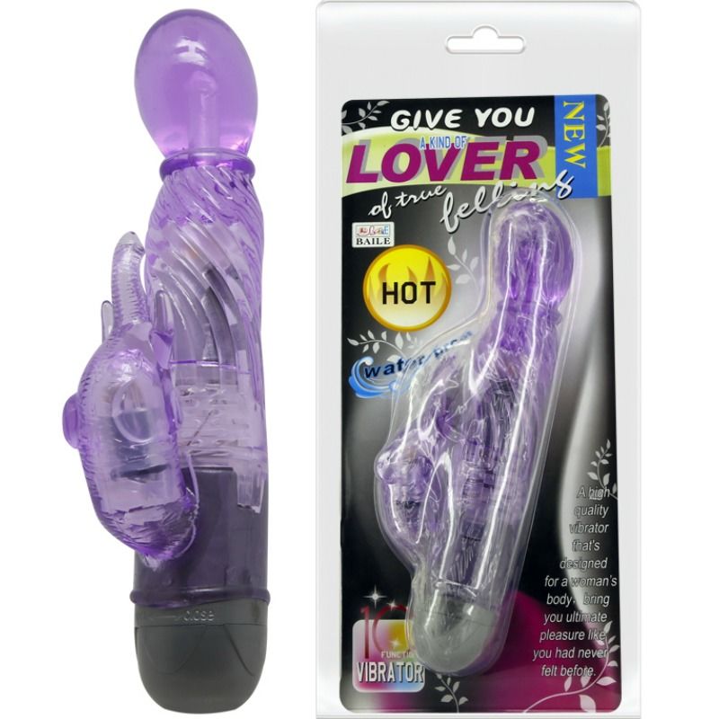 BAILE - TI REGALIAMO UN VIBRATORE DA AMANTE CON CONIGLIO LILLA 10 MODALITÀ