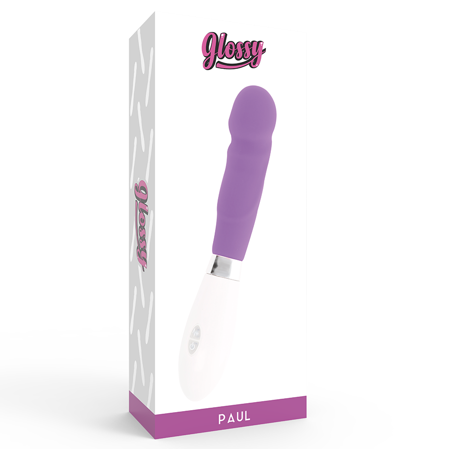 Paul Vibrator Purple – Massaggiatore curvo realistico da 12 cm, 10 modalità