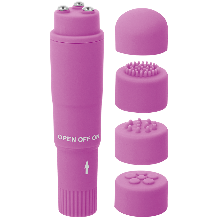 Massaggiatore tascabile Kurt viola – 10,7 cm, multi-testa