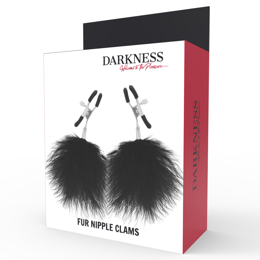 Morsetti per capezzoli con pompon, regolabili, senza nichel – DARKNESS