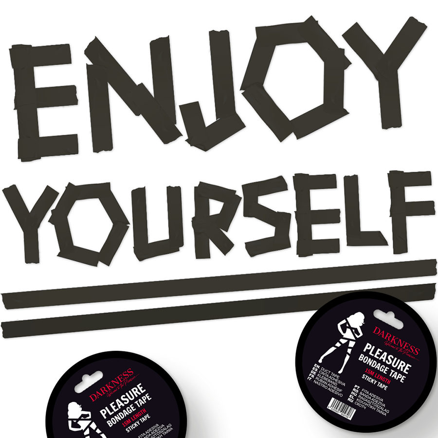 DARKNESS - NASTRO ADESIVO NERO PER BONDAGE 15M