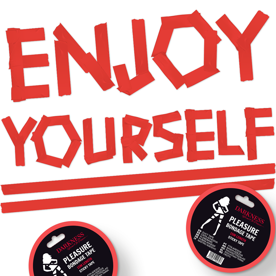 DARKNESS - NASTRO ADESIVO ROSSO PER BONDAGE 15M