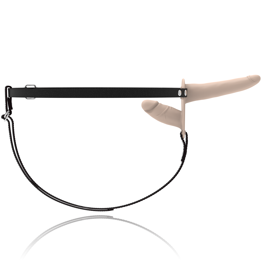 Imbracatura con strap-on a doppia penetrazione | 15,0 cm + 8,0 cm | Fetish Sottomesso
