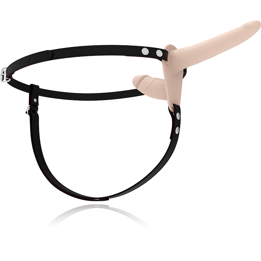 Imbracatura con strap-on a doppia penetrazione | 15,0 cm + 8,0 cm | Fetish Sottomesso