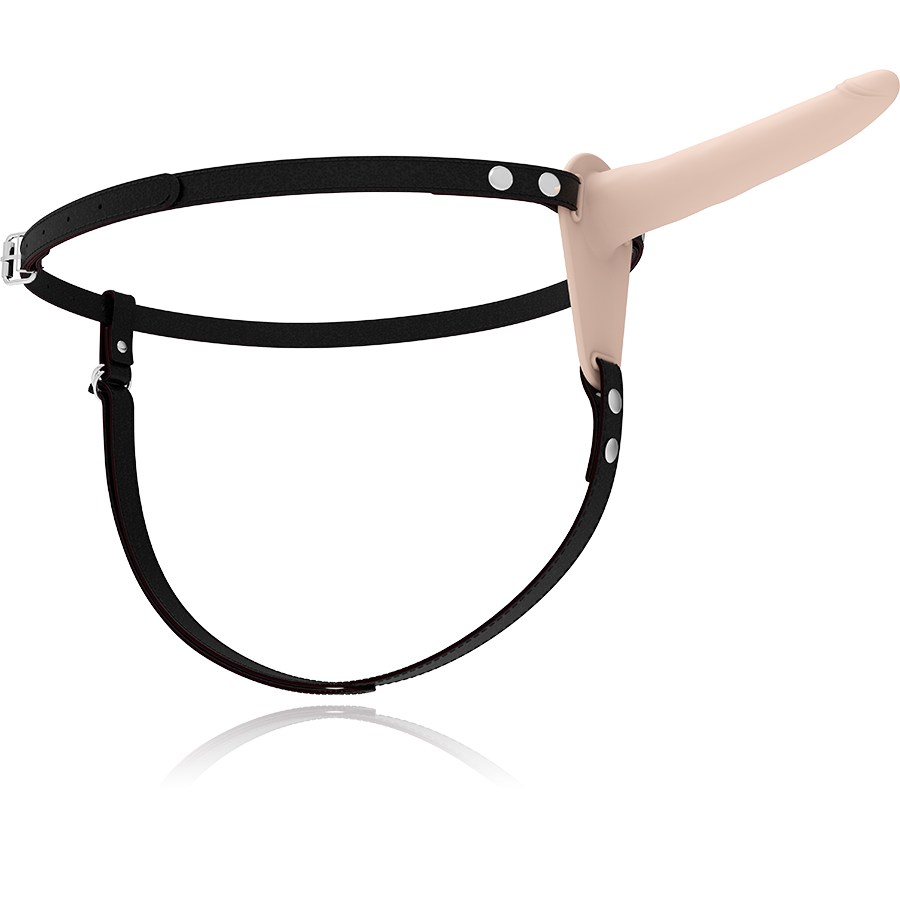 Set di imbracature con cinturino in silicone da 15 cm (carne) - Fetish Submissive