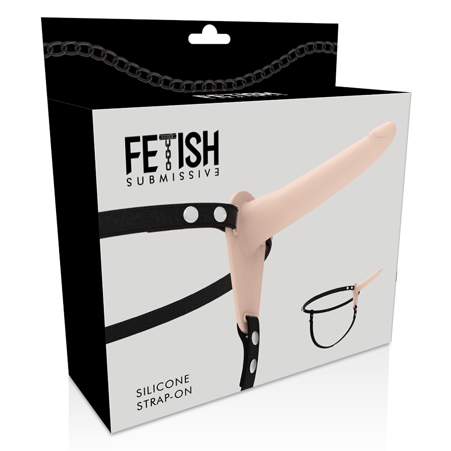 Set di imbracature con cinturino in silicone da 15 cm (carne) - Fetish Submissive