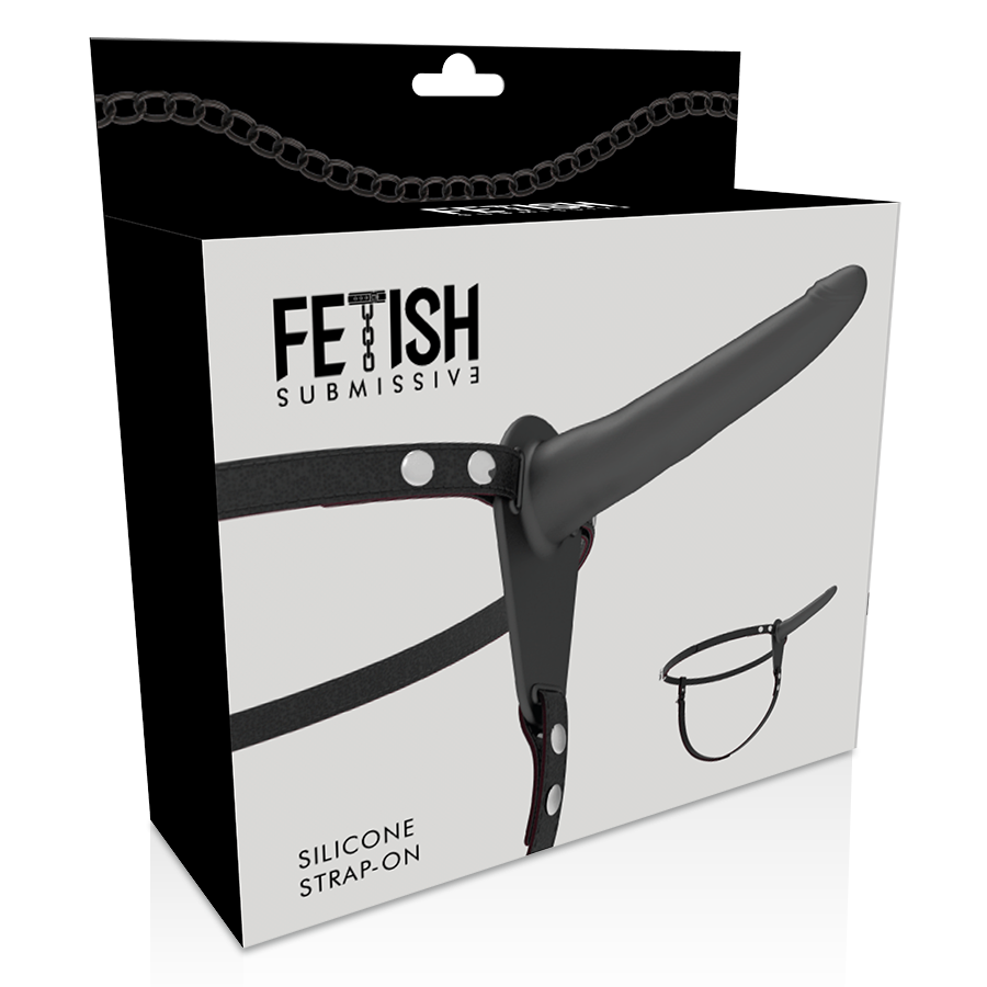 Strap-On in silicone nero 15 cm - Fetish Submissive