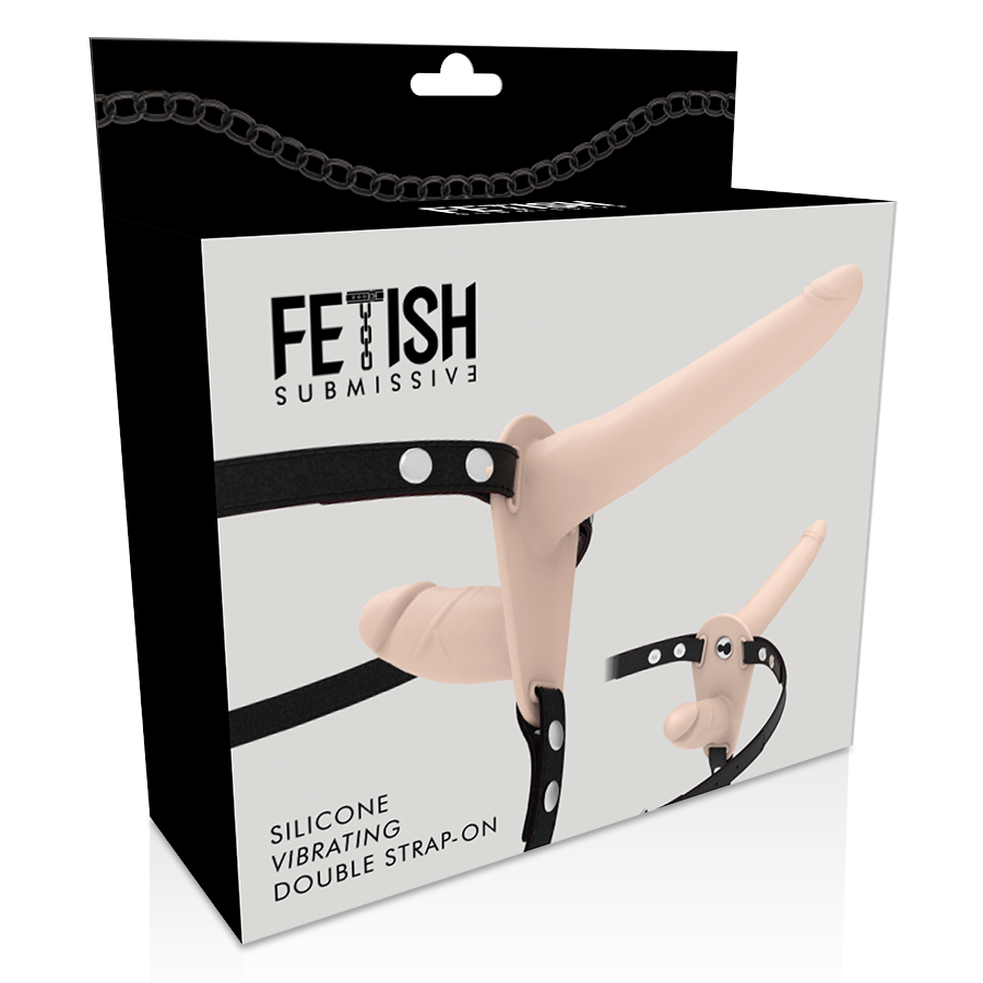 Vibratore con doppia penetrazione e inclinazione verso l'alto | 15,0 cm + 8,0 cm | Fetish Submissive