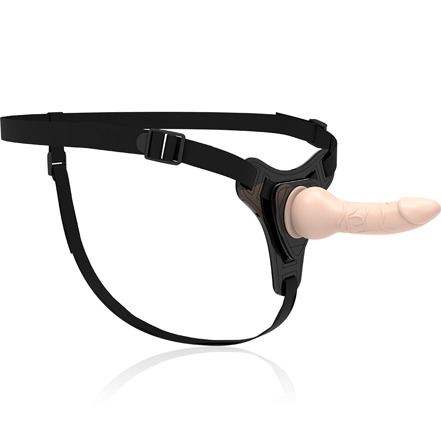 Imbracatura con strap-on e dildo realistico in silicone 16 cm color carne – Fetish Submissive