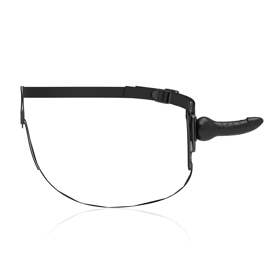 Strap-On in silicone realistico 16 cm nero - Fetish Submissive