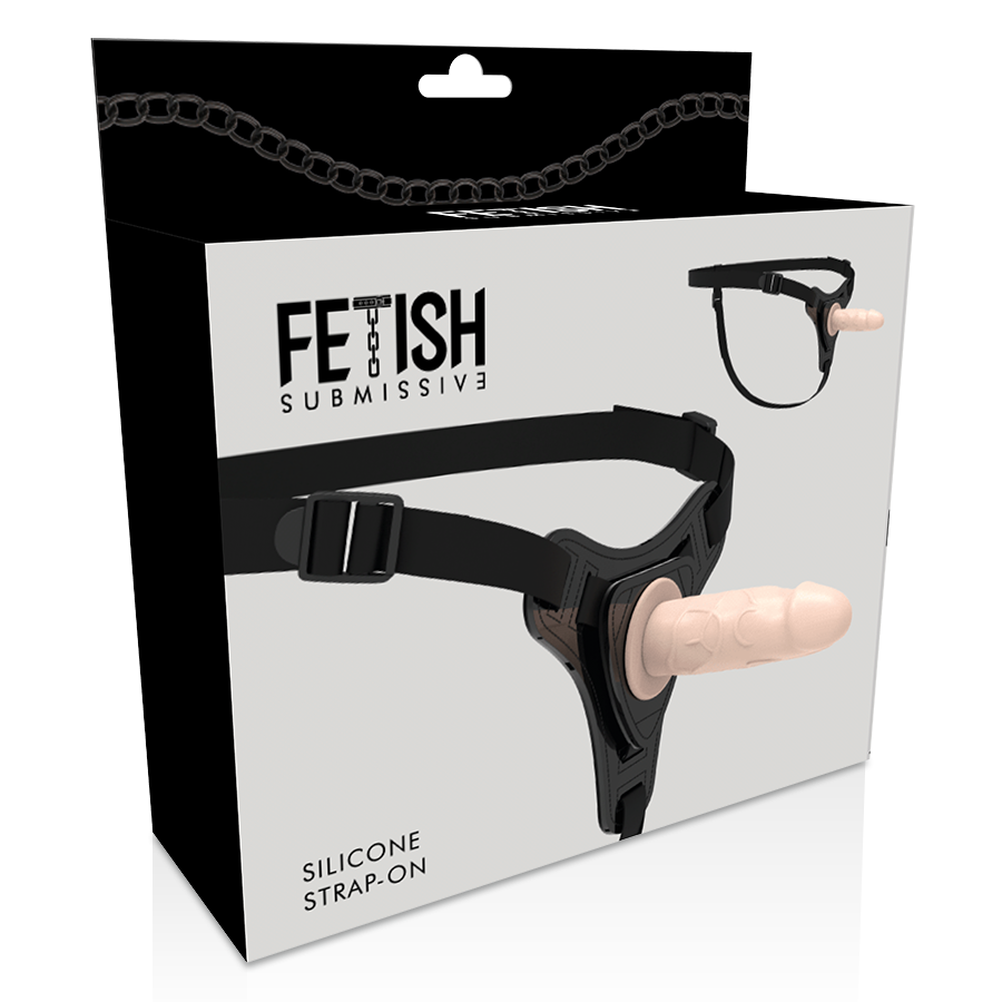 Imbracatura + Dildo Realistico in Silicone 12,5 cm | Cintura Elastica, Taglia Unica – Fetish Submissive
