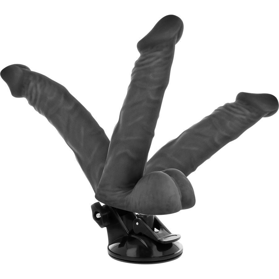 Vibratore realistico posizionabile con telecomando | 20,0 cm x 4,5 cm | Nero | BASECOCK