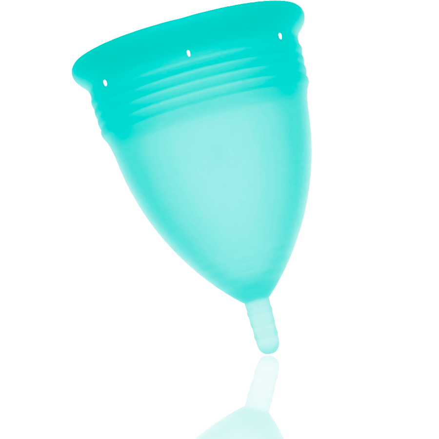 Coppetta mestruale in silicone FDA color acquamarina – Taglia L (24 ml) | STERCUP
