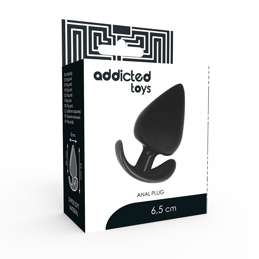 Plug anale 6,5 cm x 3,5 cm TPR sicuro per il corpo
