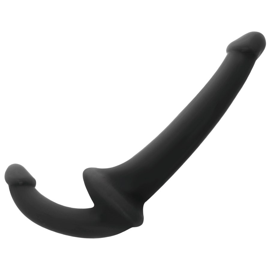 Dildo doppio senza spalline 26 cm nero – Addicted Toys