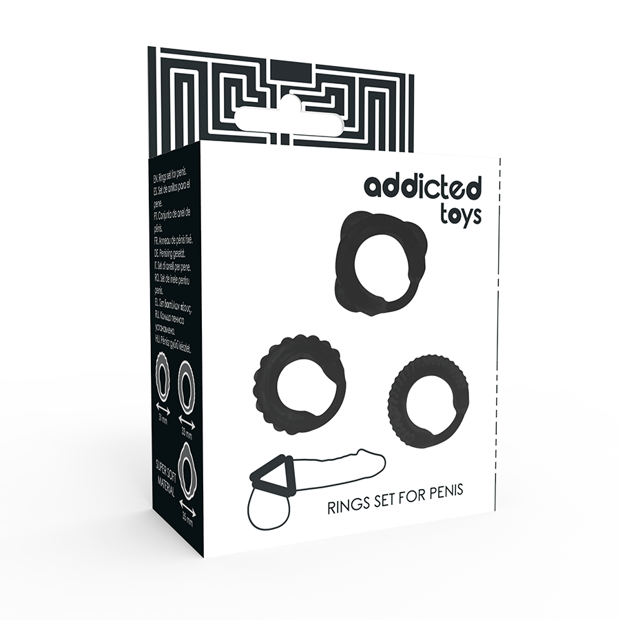 ADDICTED TOYS - SET ANELLO C NERO