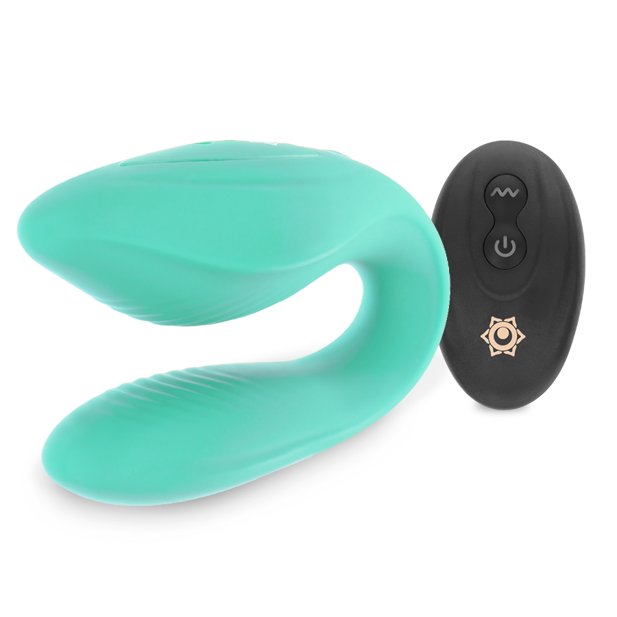 Vibratore per coppie Kama con telecomando – Aqua – RITHUAL