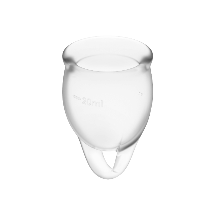 Set di coppette mestruali Feel Confident trasparenti (15 ml + 20 ml) | Satisfyer