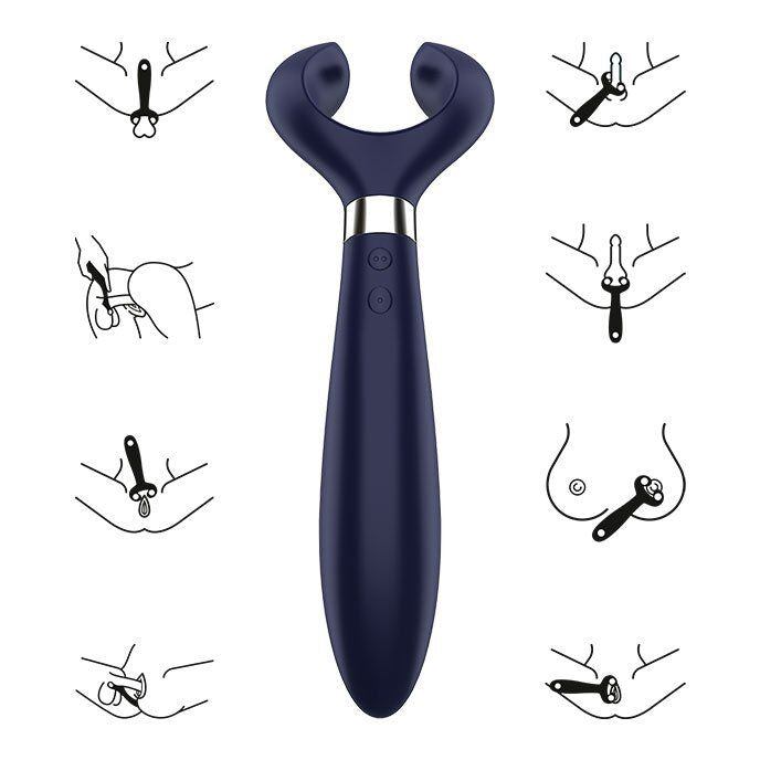 SATISFYER - DIVERTIMENTO INFINITO MULTI VIBRATORE 3 NERO