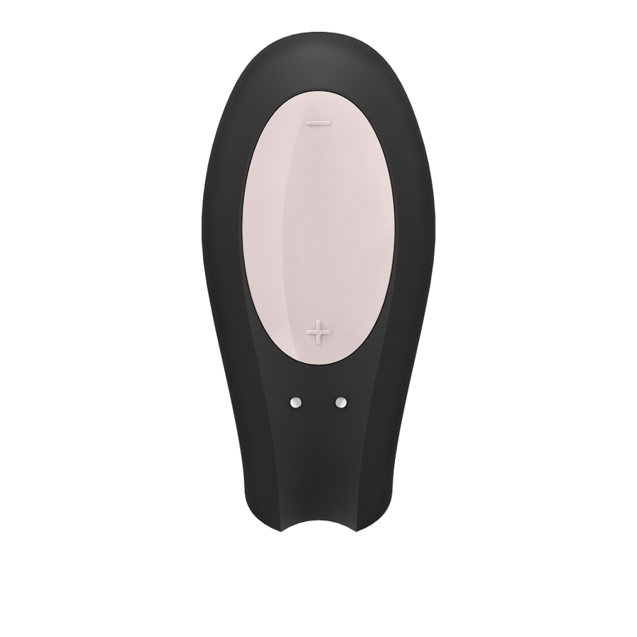 Satisfyer Double Joy con app – Vibratore per coppie a forma di U viola/nero, 2 motori, impermeabile –
