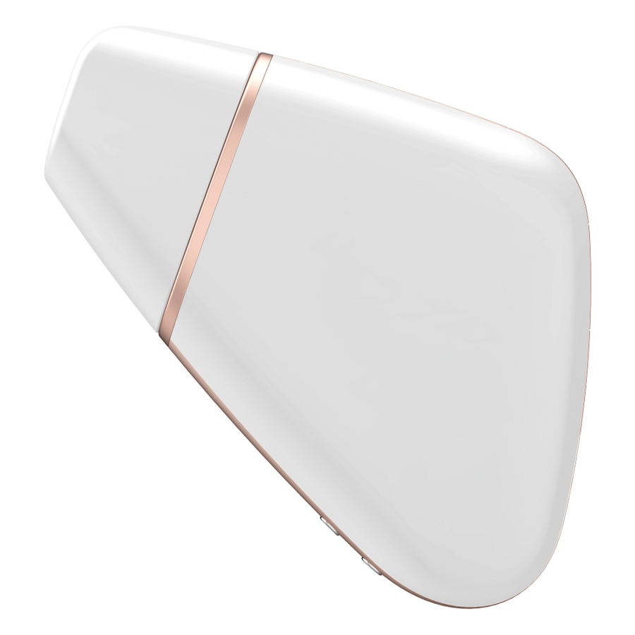 SATISFYER - STIMOLATORE E VIBRATORE A IMPULSI D'ARIA TRIANGOLO AMOROSA BIANCO