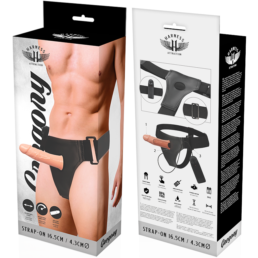 IMBRACATURA DI ATTRAZIONE - GREGORY HOLLOW RNES CON VIBRATORE 16,5 CM -O- 4,3 CM