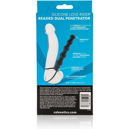 CALEXOTICS - PENETRATORE DOPPIO CON PERLINE NERO