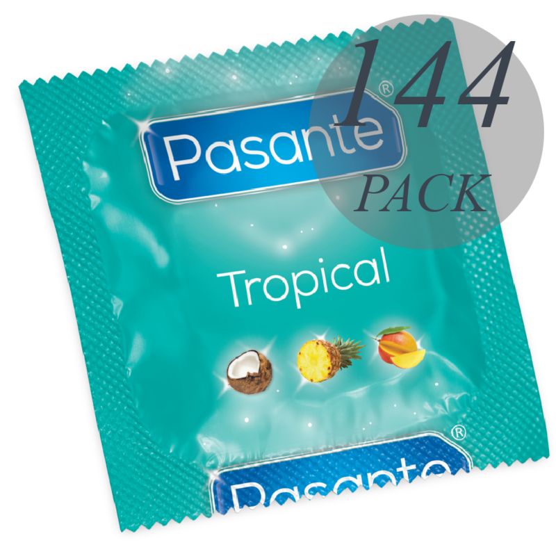 Preservativi PASANTE Tropical Flavors – 53 mm – 144 unità