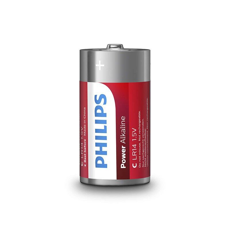 PHILIPS - BATTERIE DI ALIMENTAZIONE PILA C LR14 CONFEZIONE DA 2